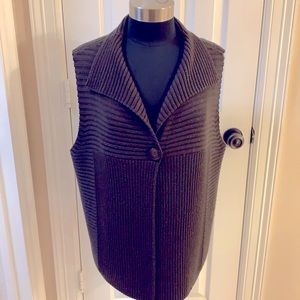 Talbots Brown Wool Sweater Vest